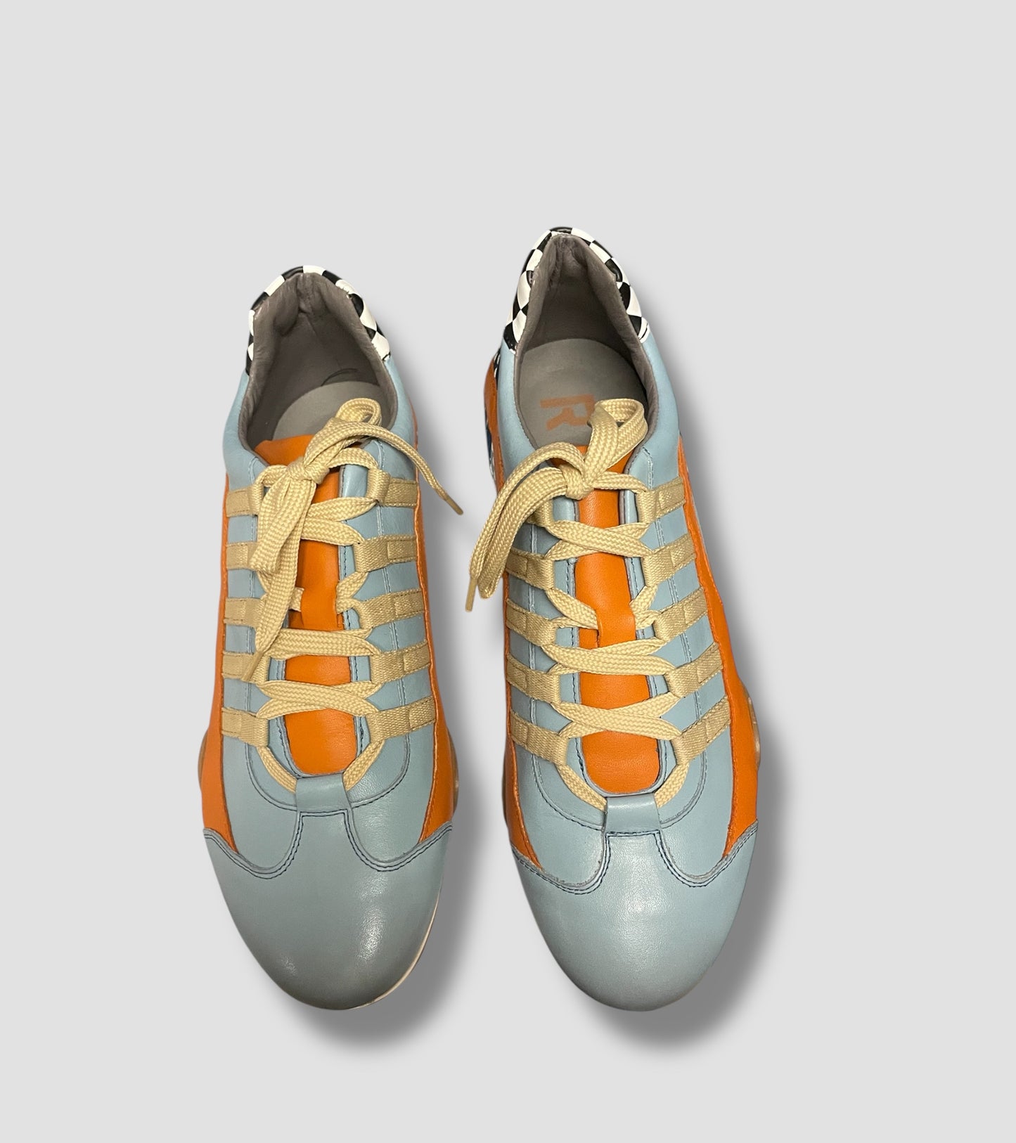 Racing  Flag Sneakers Light Blue