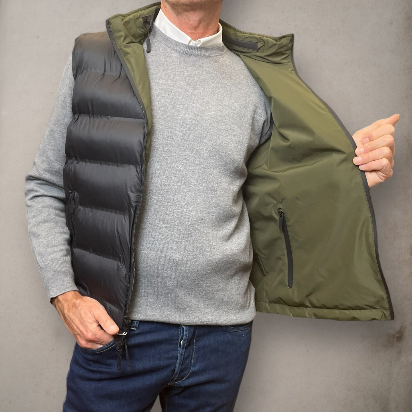 Green Reversible Gilet