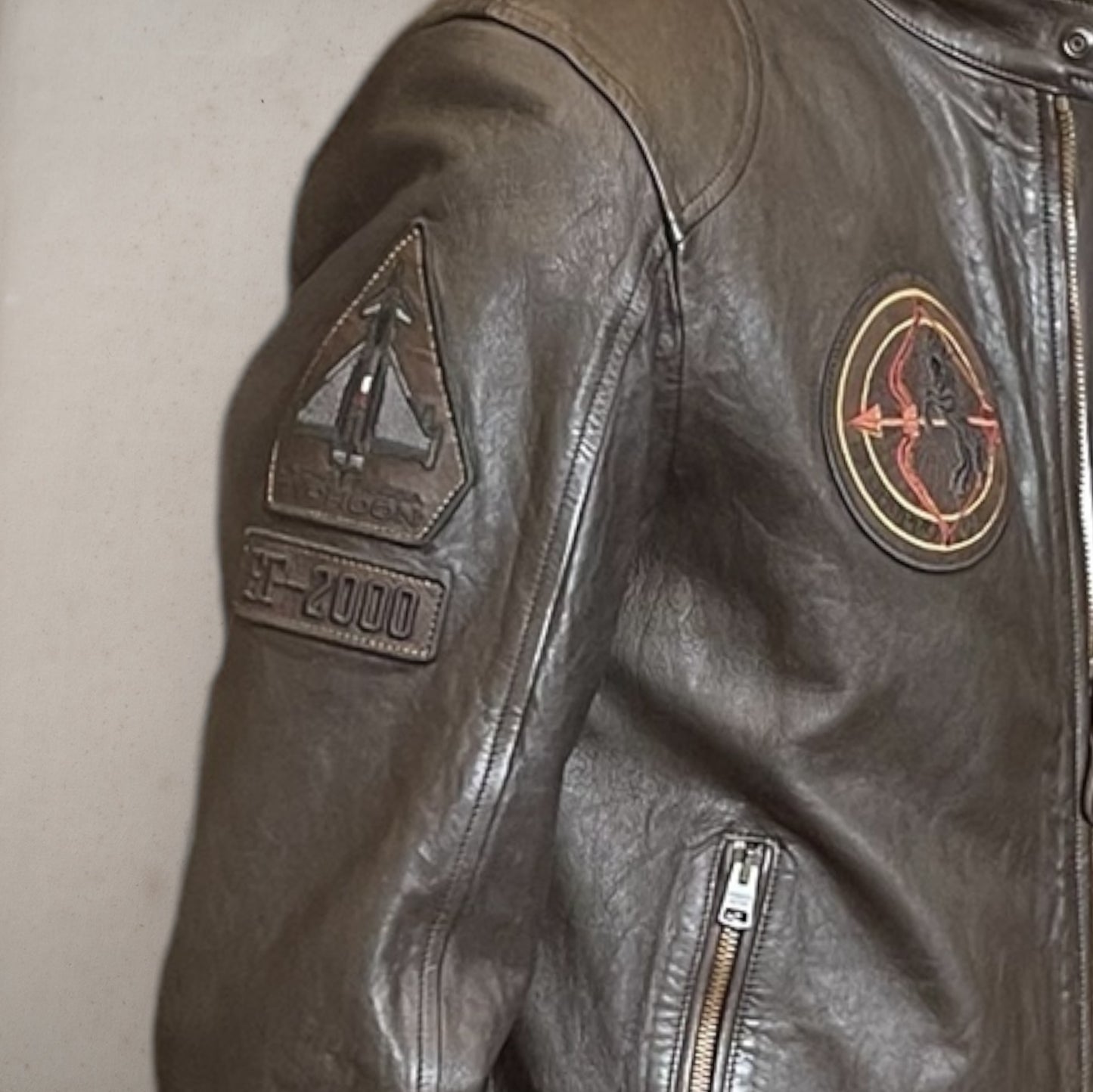 Pilot Jacket  in Pelle Lux