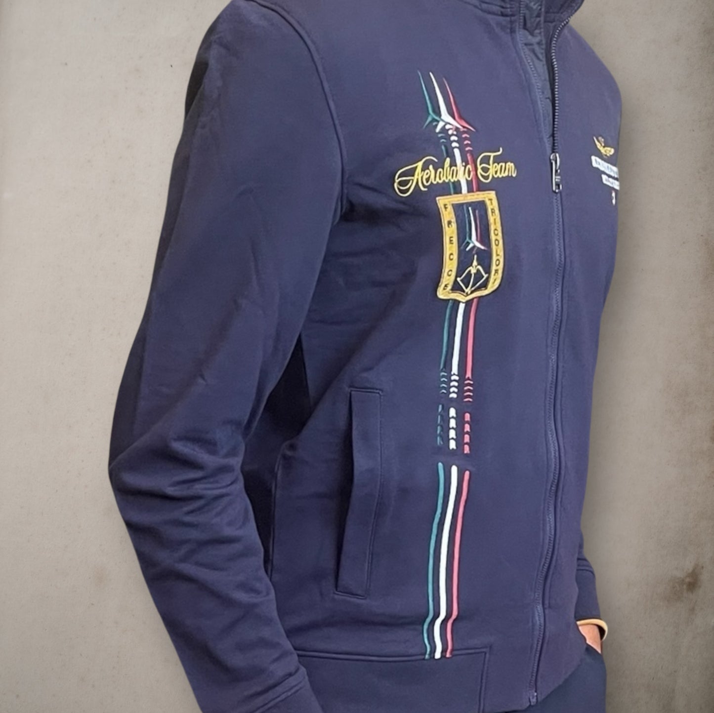 Felpa con ricamo Frecce Tricolori Navy 