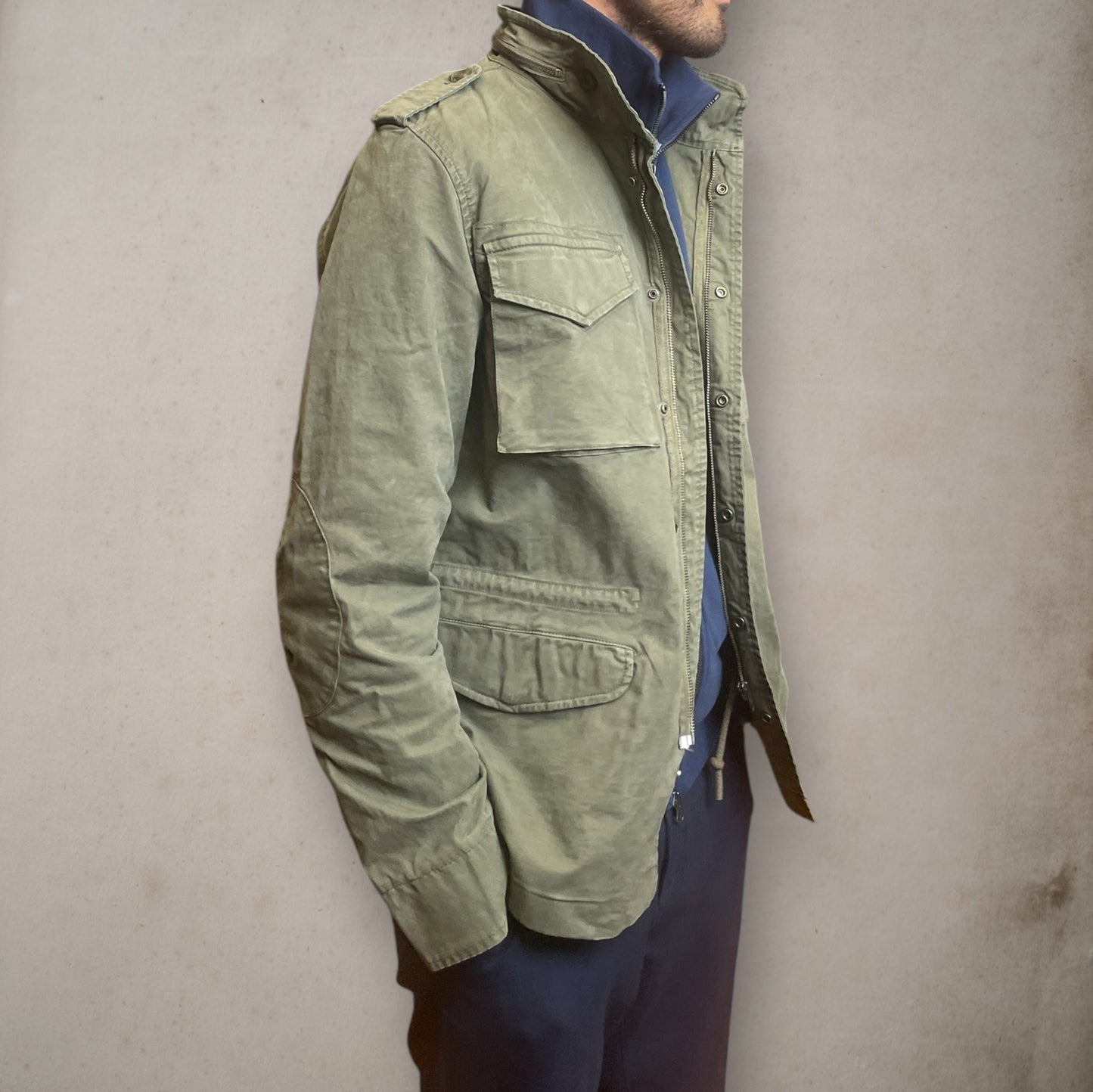 Field Jacket  in cotone Verde