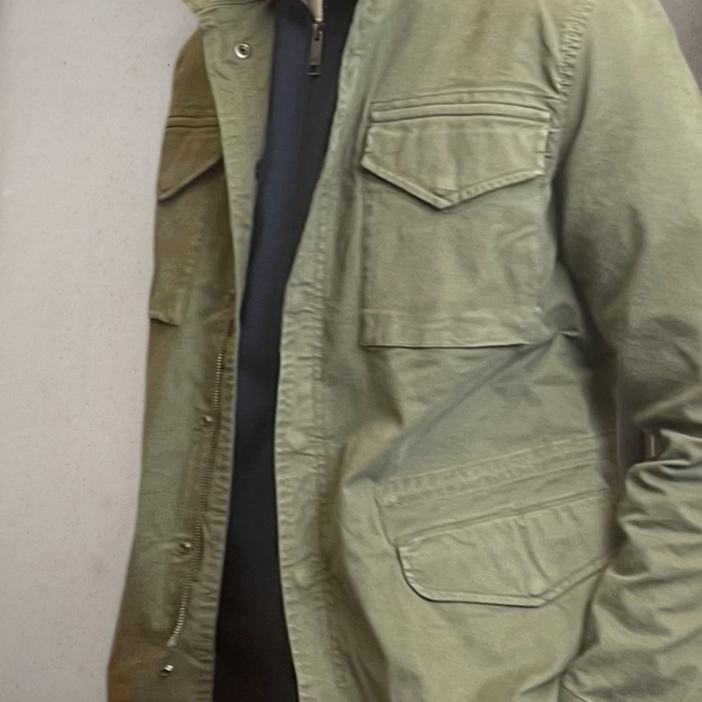 Field Jacket  in cotone Verde