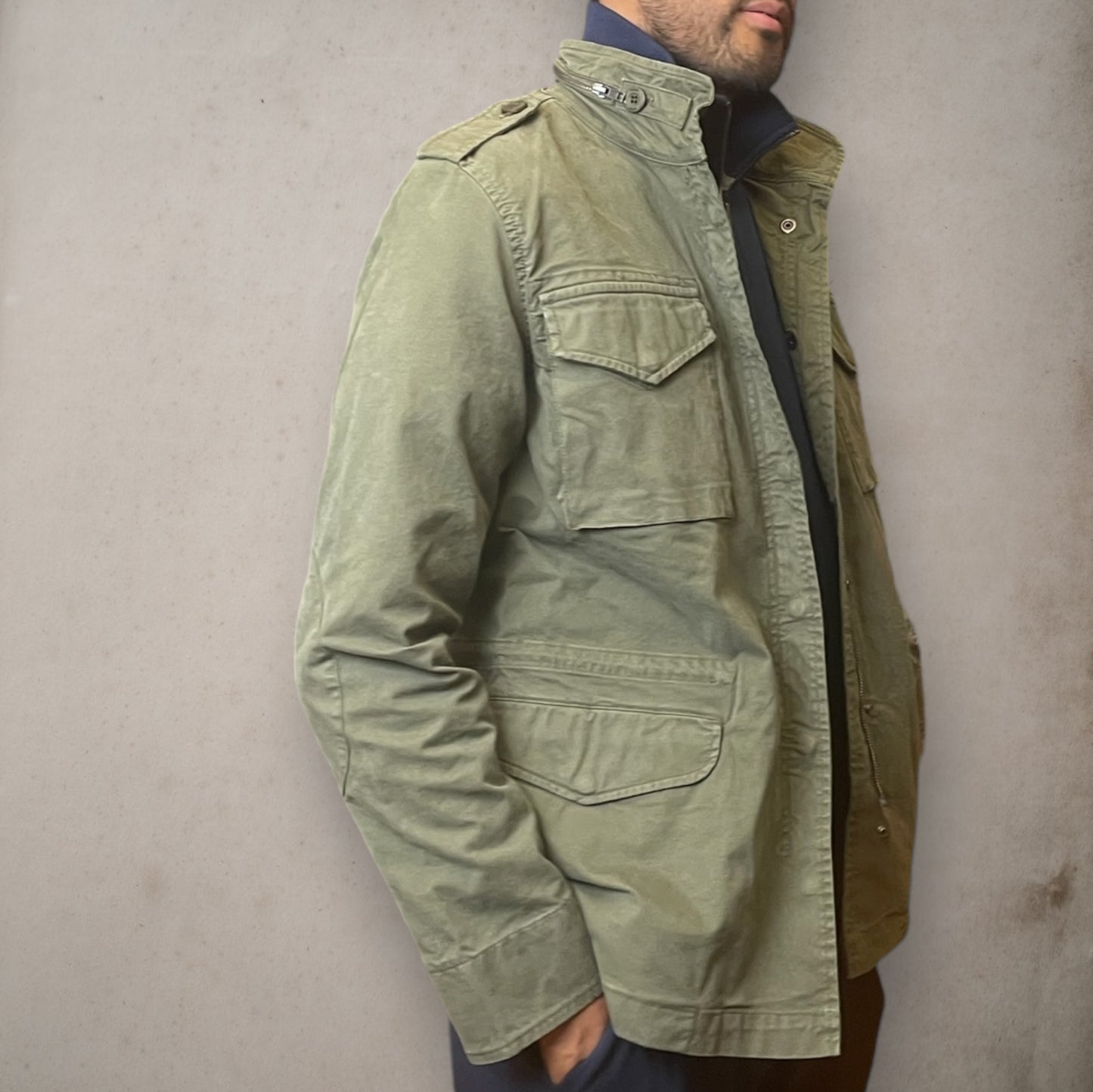 Field Jacket  in cotone Verde