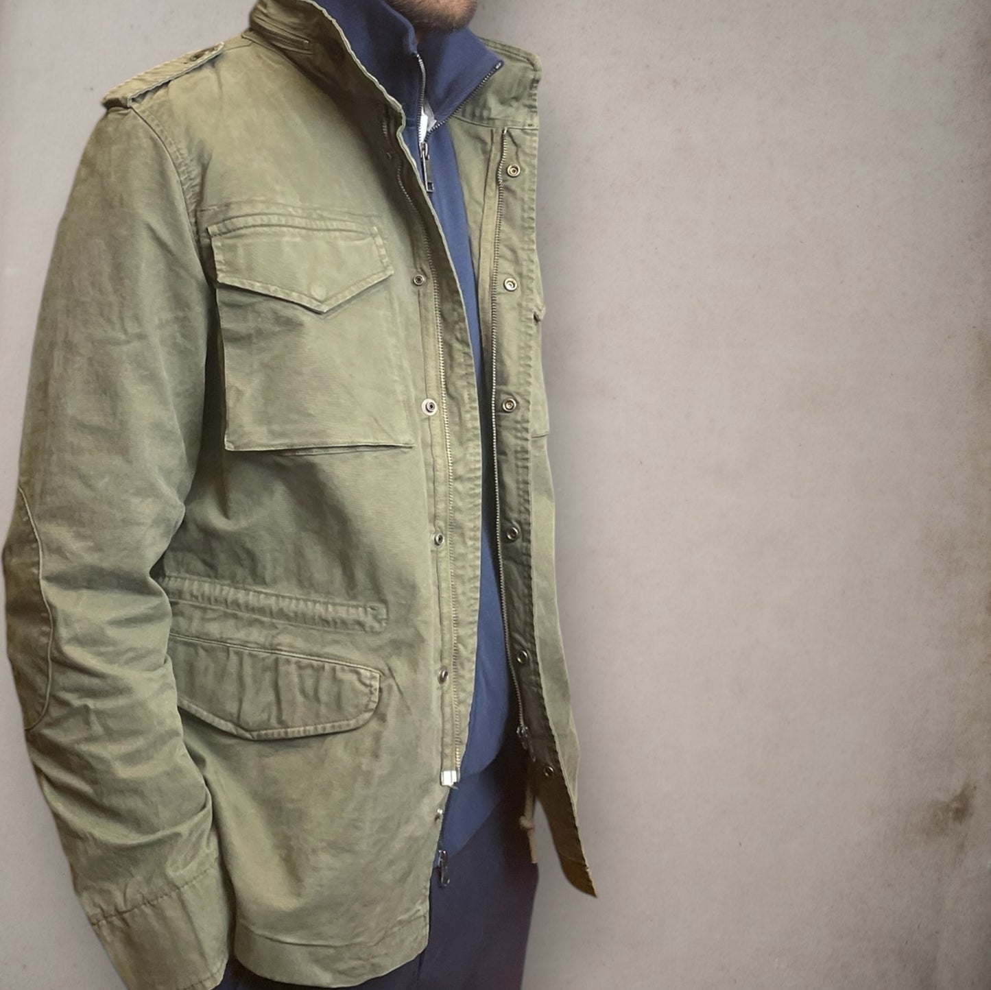 Field Jacket  in cotone Verde