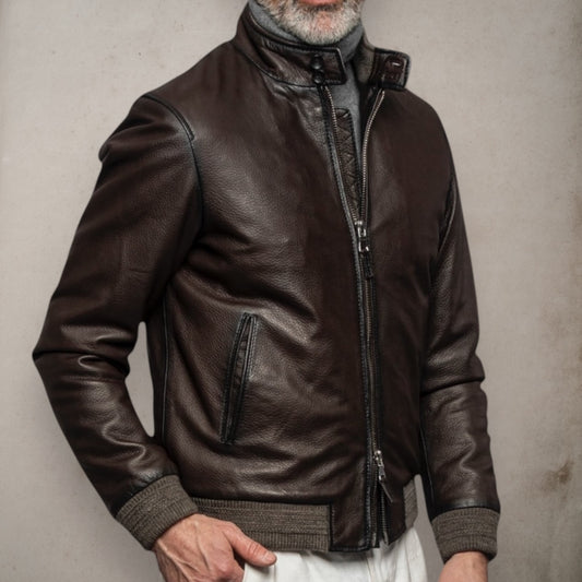 East Village Leather  Brown Jacket