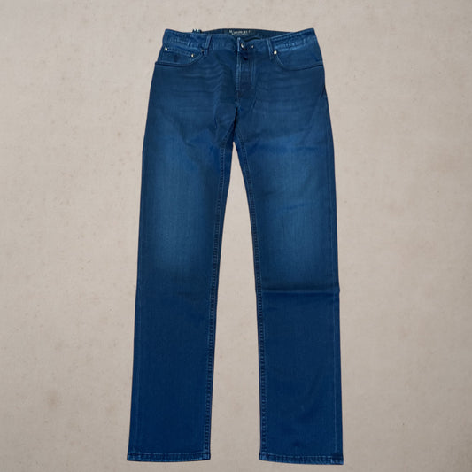 Jeans etichetta Orvieto Toupe blu navy scuro selezionati a mano