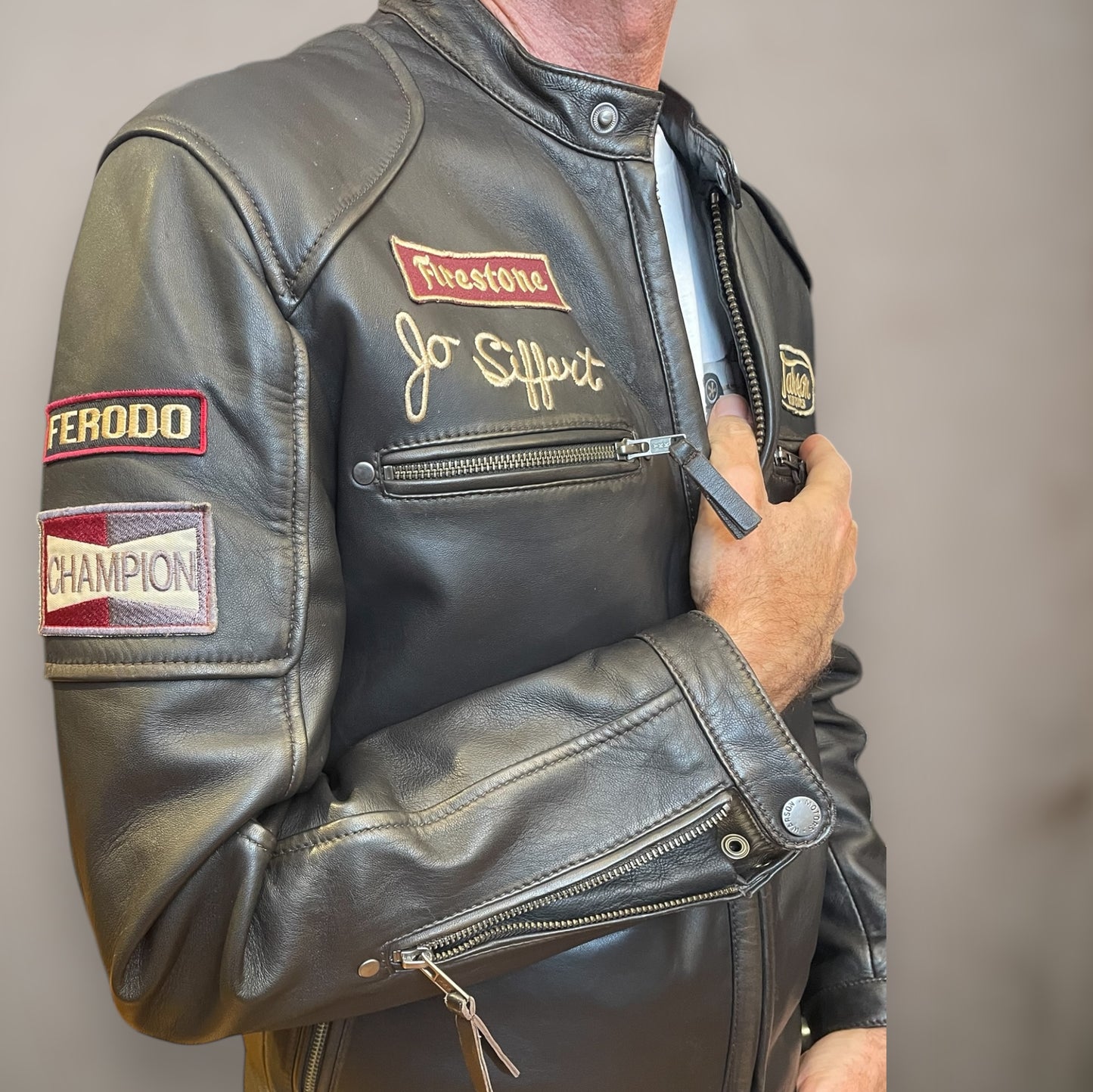 Dark Brown Biker Patches