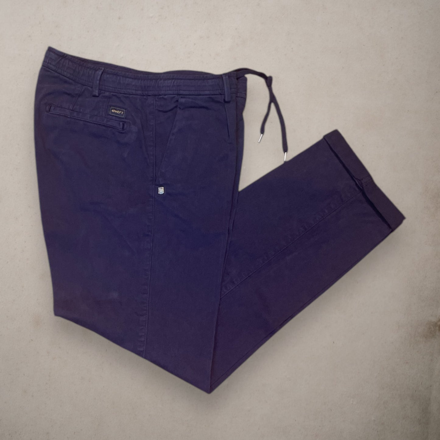 Navy Pants with elastic and drawstring