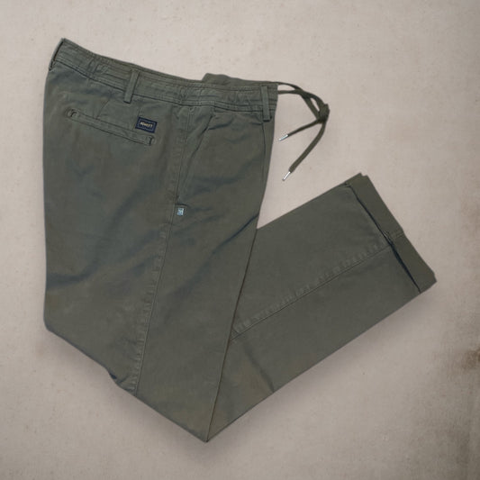 Military Green Pants with elastic and drawstring