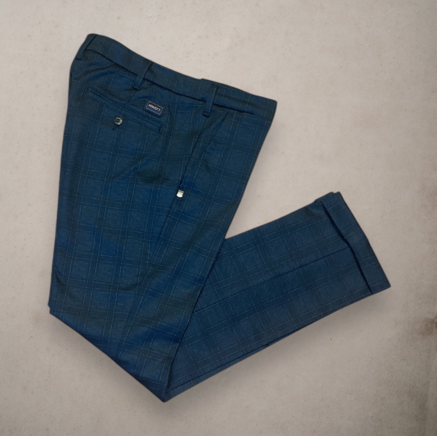 Trousers  Navy Quadri