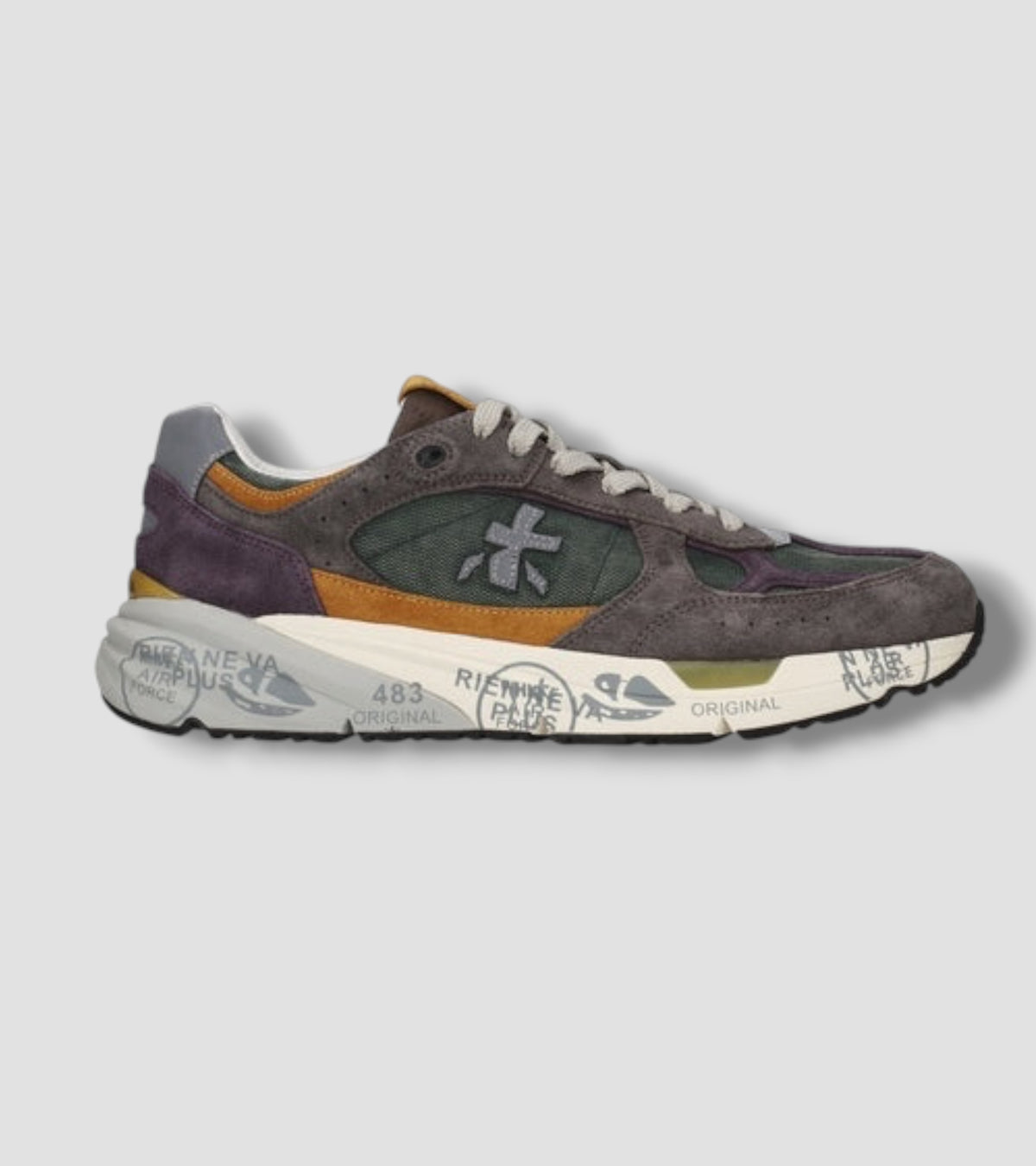 Sneakers Mase25  8422 olive Grey and Ochre