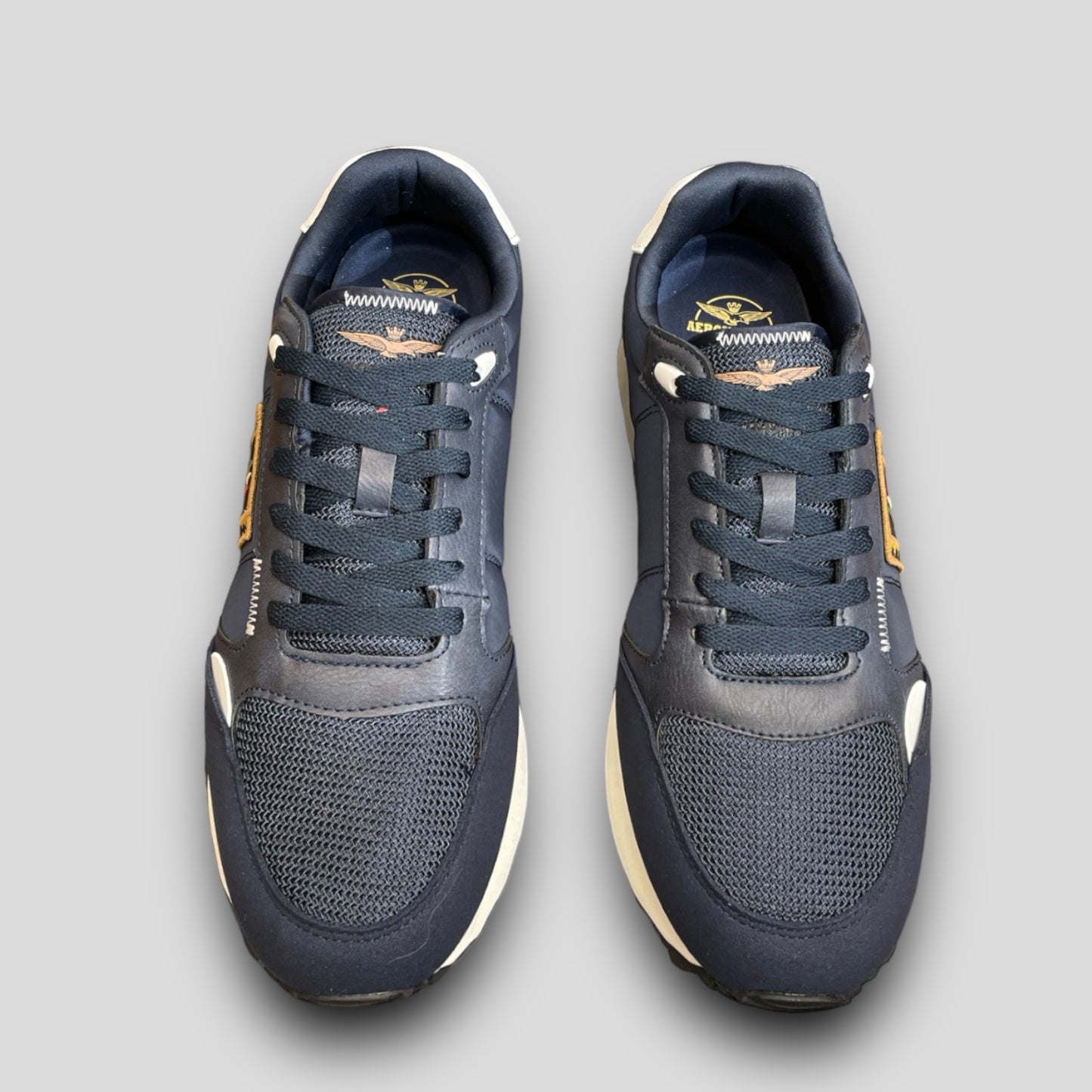Sneakers Frecce Navy White and Grey Sole