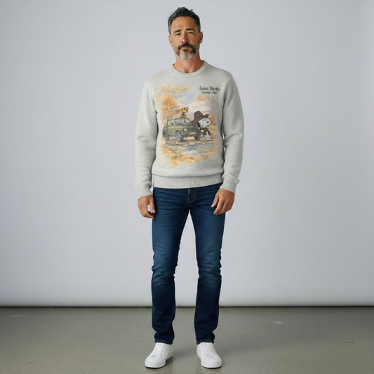 Crewneck Snoopy Cowboy Car