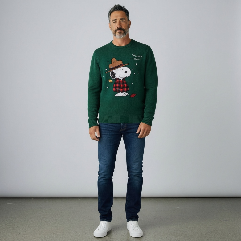 Crewneck Snoopy Snow Jacket