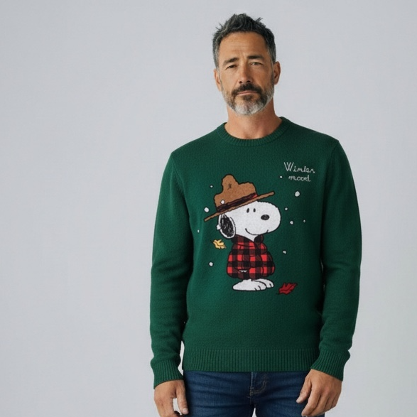 Crewneck Snoopy Snow Jacket