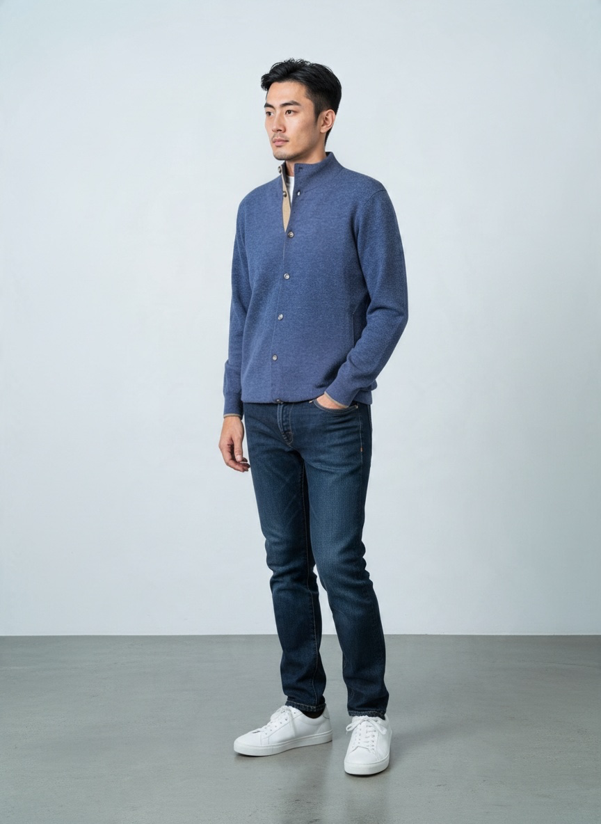 Dave Merino’s Light Blue Cardigan Buttons - Vaturi