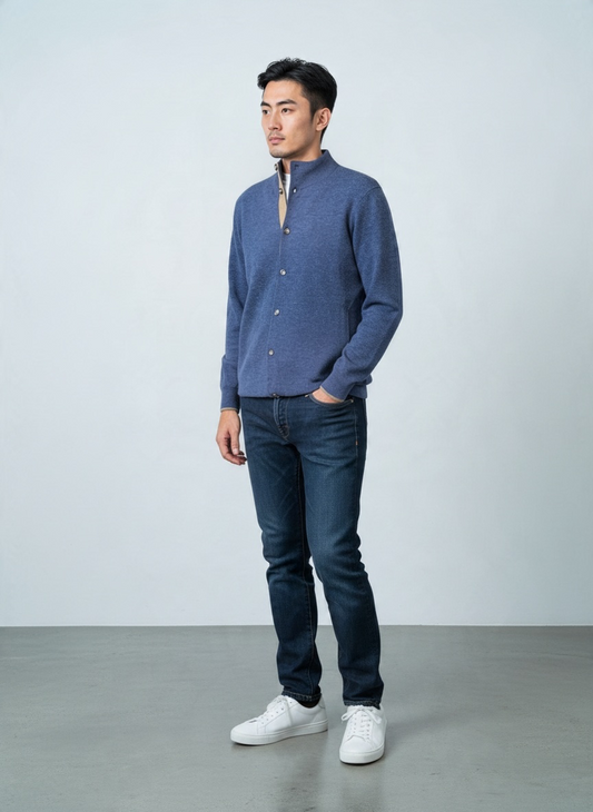 Dave Merino’s Light Blue Cardigan Buttons - Vaturi