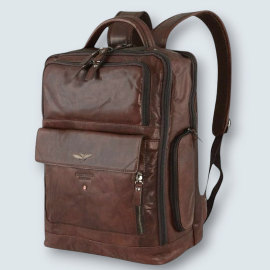 Zaino Porta PC Pelle Marrone 