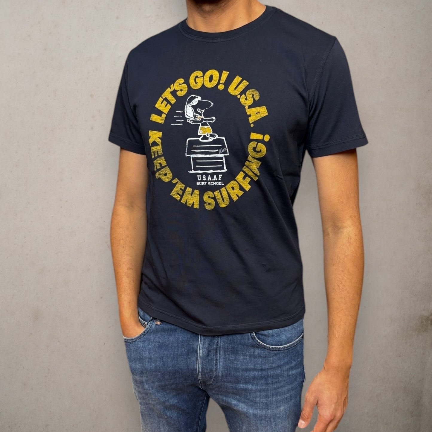 T-shirt Navy Let's Go