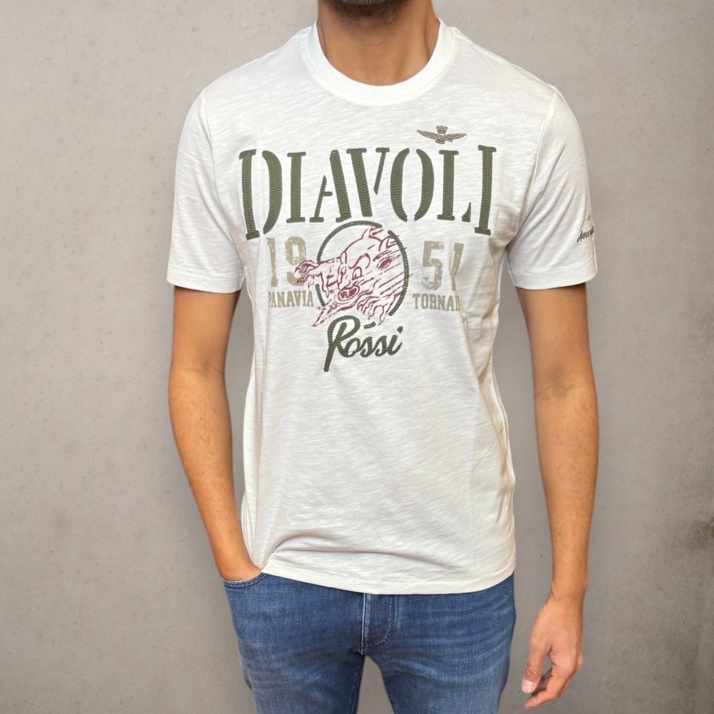 T-shirt White Diavoli Rossi