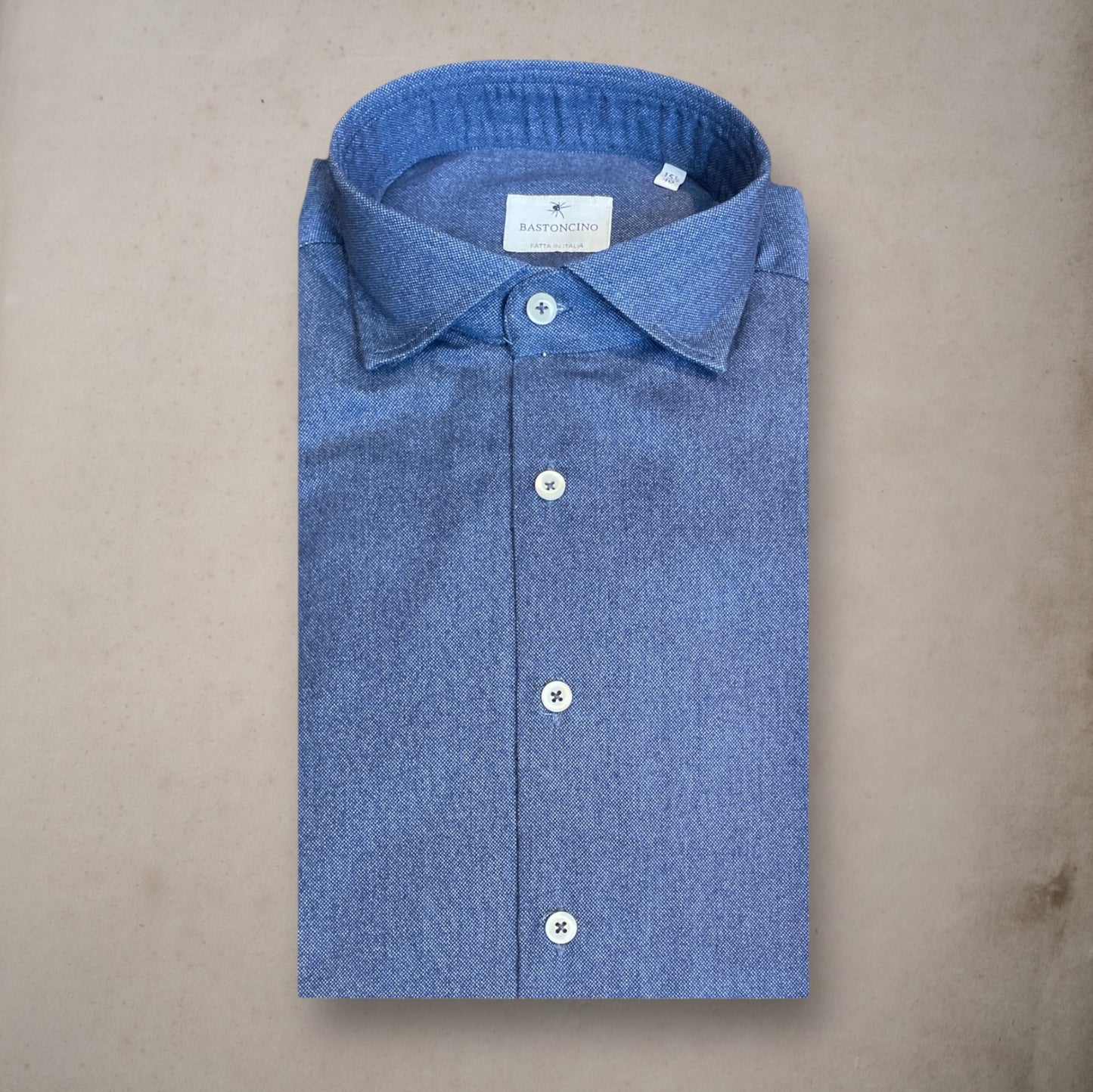 Camicia in flanella blu navy