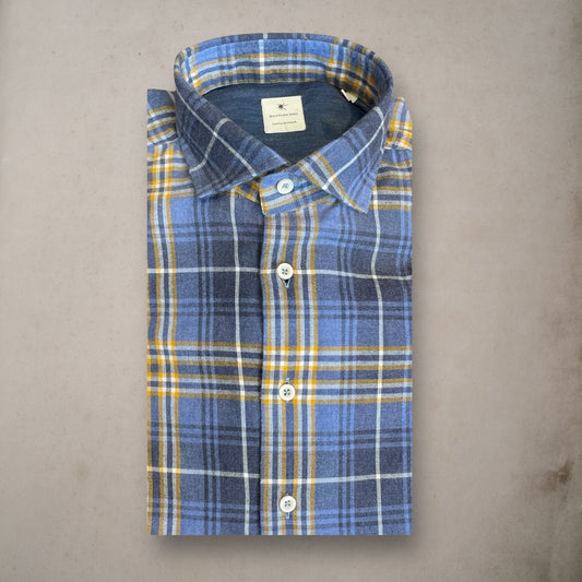 Maglia Madras Giallo Navy Bastoncino