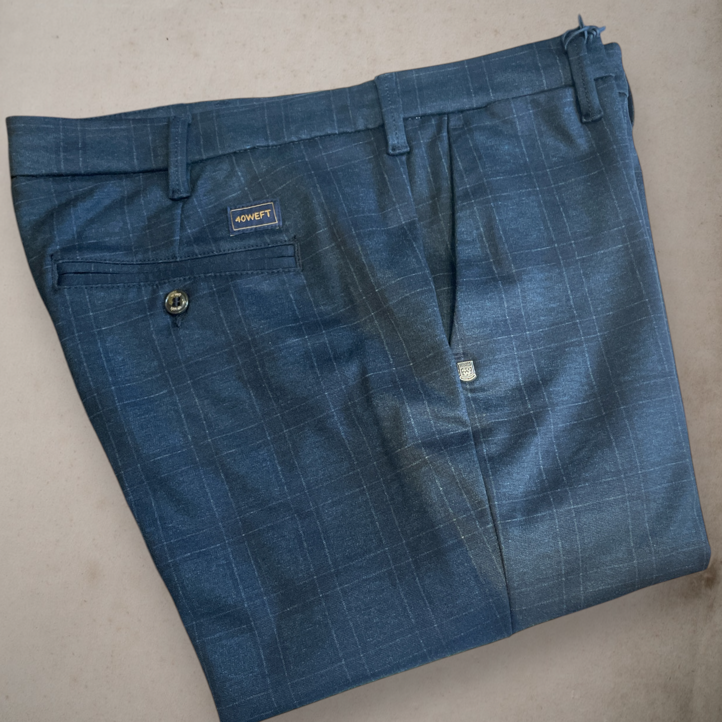 Trousers  Navy Quadri