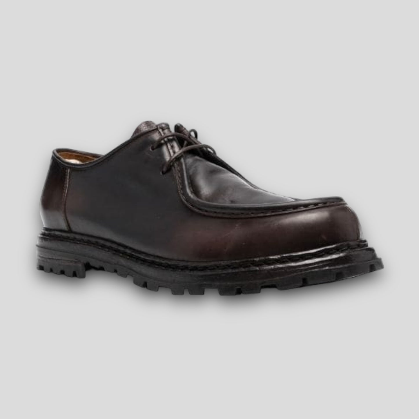 Black Brown Leather Derby Volcov