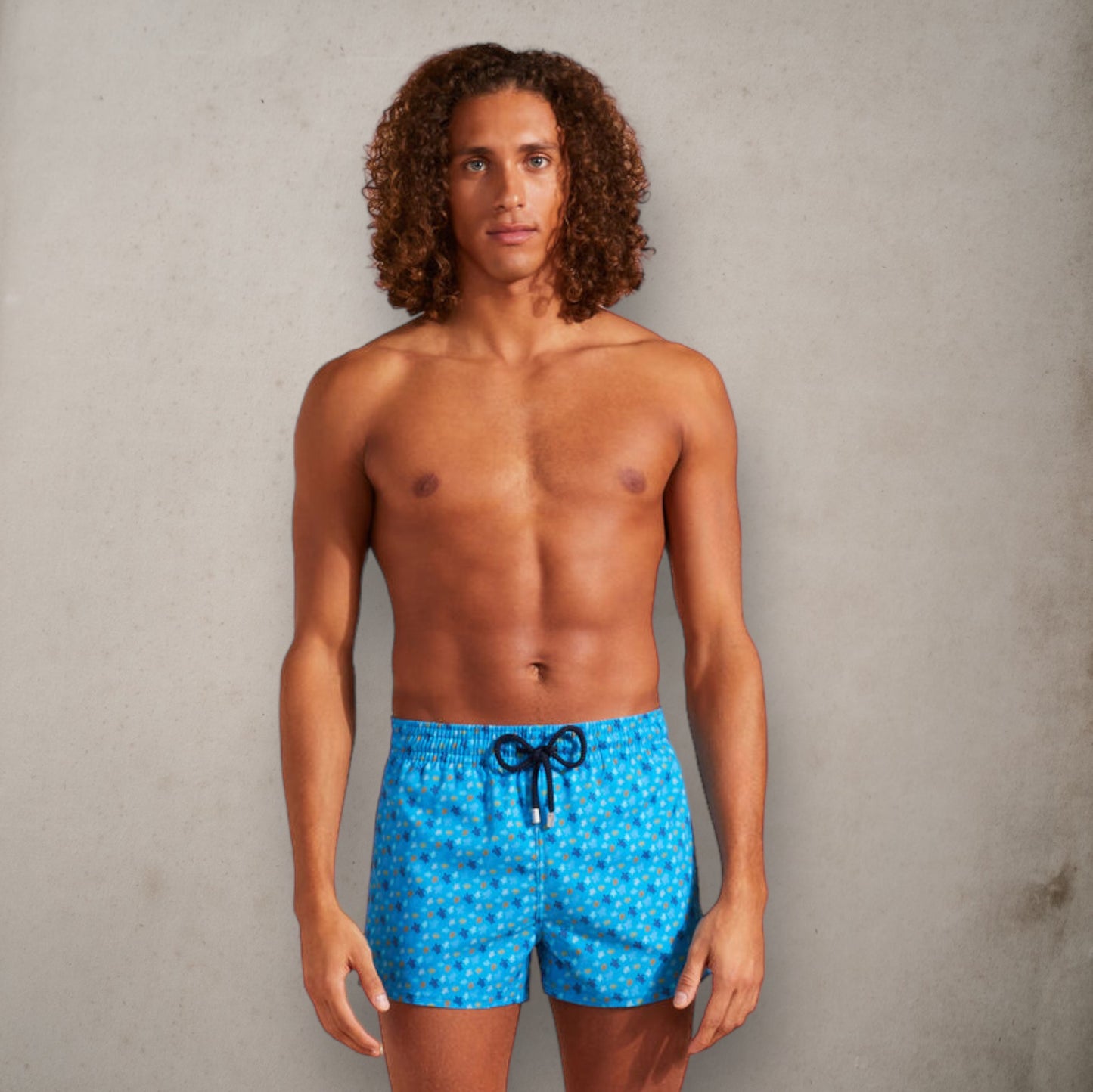 Swim Shorts Micro Rondes Des Tortues Hawaii Blue