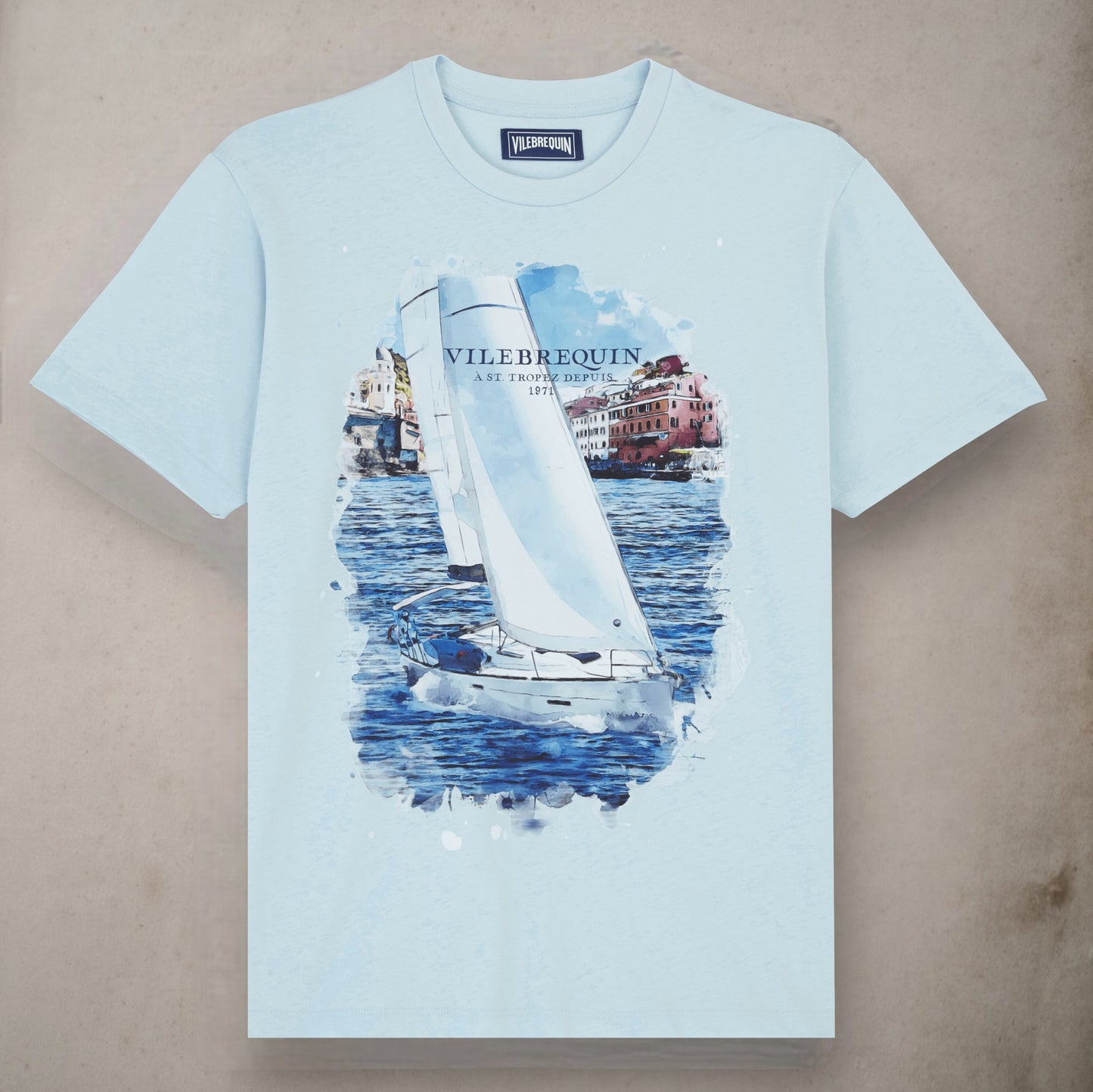 T-Shirt Sailing Boat Sky Blue