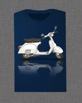 Vespa  ET3 Silver Specchio  Navy - Vaturi